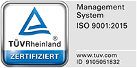 TÜV Rheinland ISO 9001 Zertifikat
