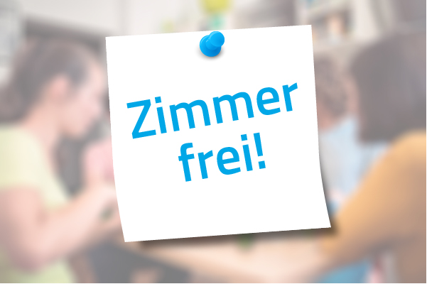 A note with the words 'Zimmer frei!'