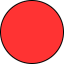 Roter Punkt als Markierung für nicht barrierefreien Eingang