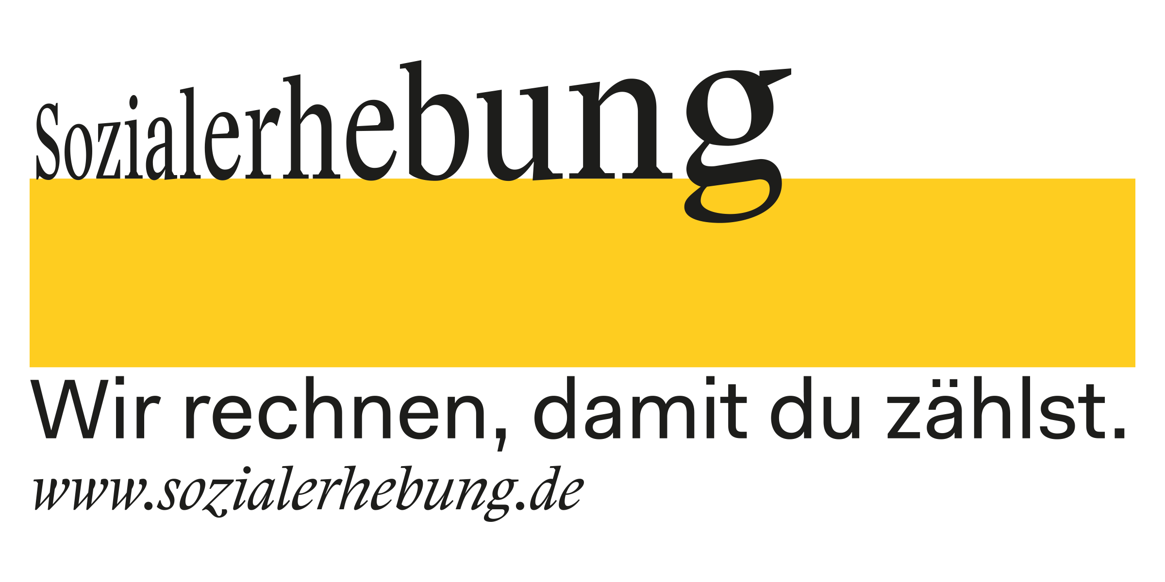 Logo der Sozialerhebung 2016 mit Slogan „Wir rechnen, damit Du zählst“