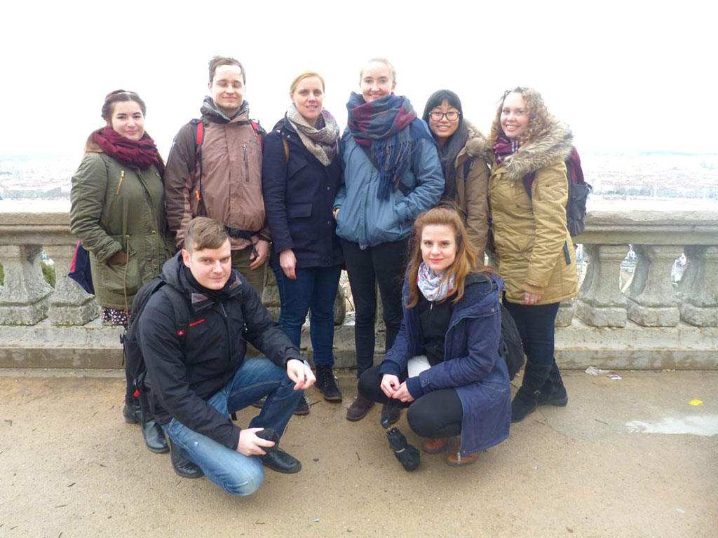 Gruppenbild der Reisegruppe in Lyon