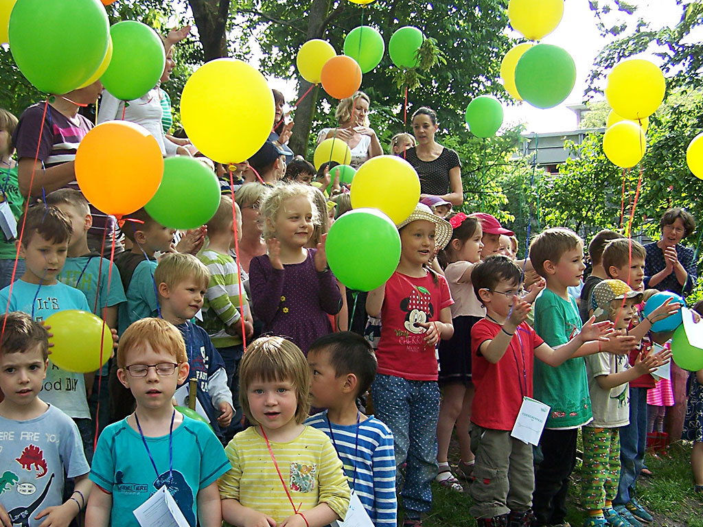 Beim Sommerfest am 2. Juni feierten die Kinder der Kita SpielWerk gemeinsam mit Eltern und Erziehern.
