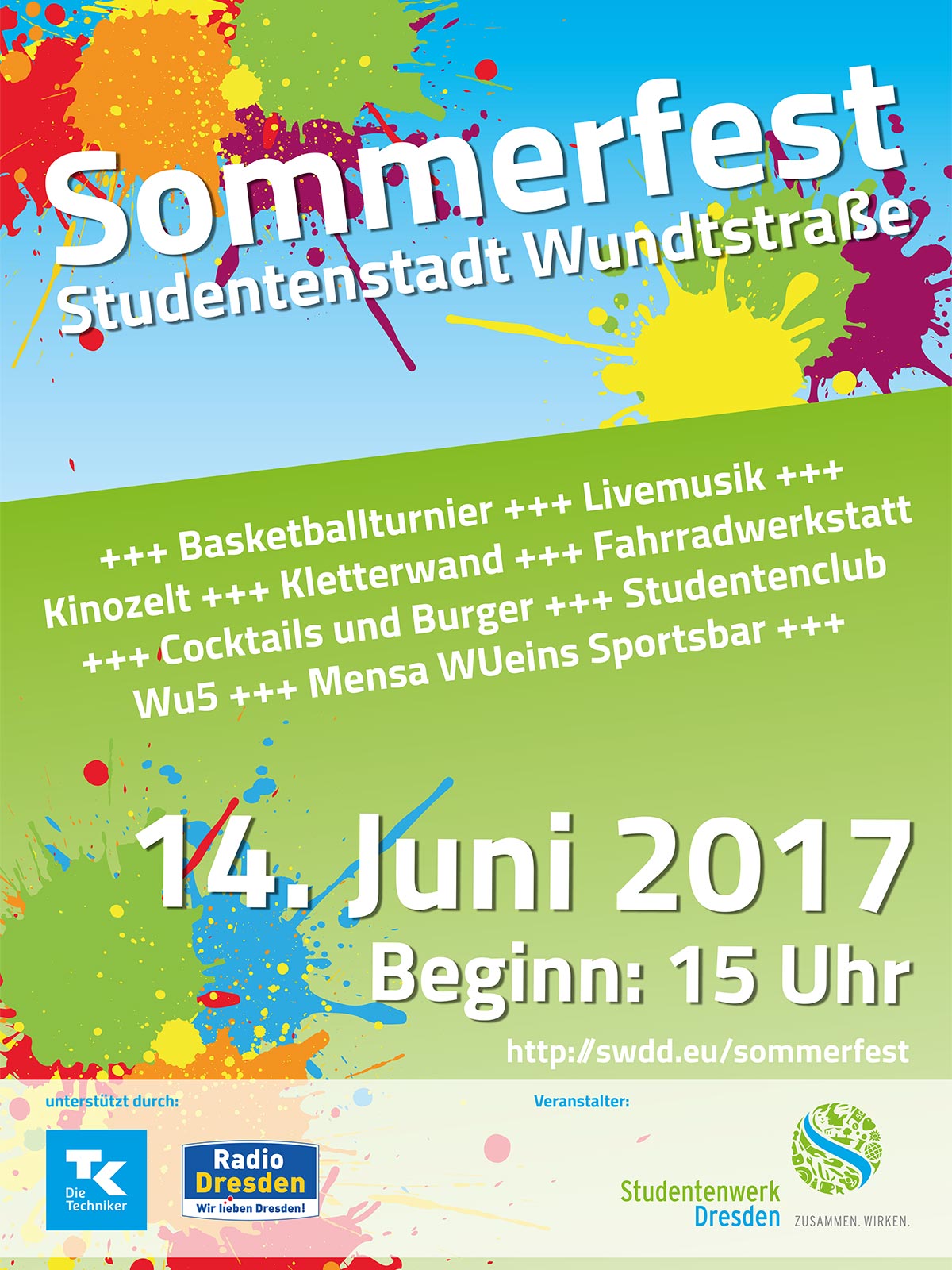 Plakat zu Sommerfest Wundtstraße am 14. Juni.