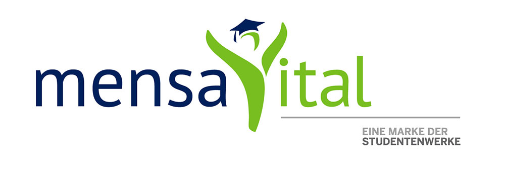 Logo mit Claim: mensaVital - eine Marke der Studentenwerke