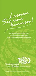 Cover Flyer 100 Jahre Studentenwerk Dresden
