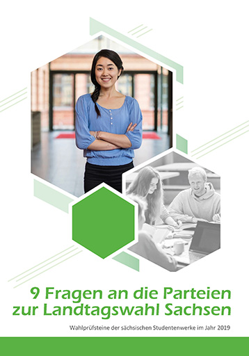 Cover des Heftes zu Wahlprüfsteinen der Sächsischen Studentenwerke