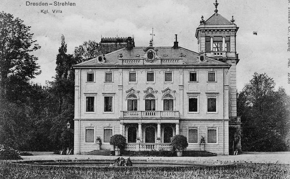 Altes schwarz-weiß Bild der Villa Illgen